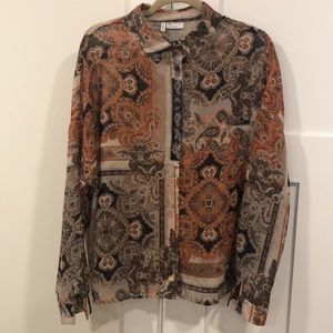 Paisley design button up